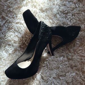 Jessica Simpson Black Rhinestone Pumps
